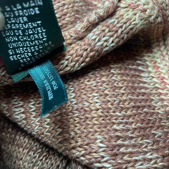 Lauren Ralph Lauren Brown and Red Geometric Sweater - Picture 7 of 7